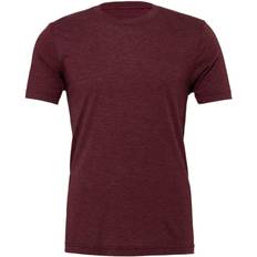 Canvas Triblend Crew Neck Plain Short Sleeve T-Shirt Maroon