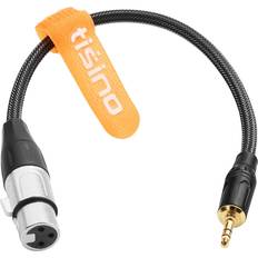 TISINO XLR to 3.5mm Balanced Cable Adapter, Gold-Plated XLR Female to Mini