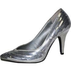 43 - Dame Pumps ESPA Pumps med Silverpaljetter