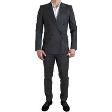 Dolce & Gabbana Grey Suits Dolce & Gabbana Gray Piece Breasted SICILIA Suit IT46