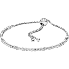 Pandora Sparkling Slider Tennis Bracelet - Silver/Transparent