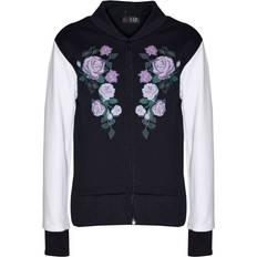 Florals Jackets Children's Clothing A2Z Kids 9-10 Years Kids Jacket Girls Floral Print Bomber Zip Up Biker Jackets MA Coat 5-12 Years Black 9-10yrs