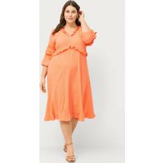 Midiklänningar - Orange Ellos Klänning Molly Orange 50/52