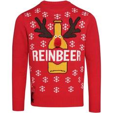 Christmas Jumpers - Women Reinbeer Christmas Jumper Red