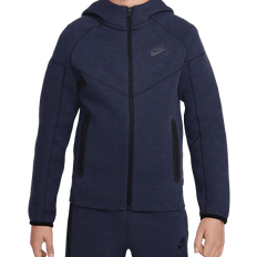 Lange Ärmel Hoodies Nike Boy's Sportswear Tech Fleece Full-Zip Hoodie - Obsidian Heather/Black/Black (FD3285-473)