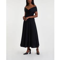 Marron - Robe longue Robes Khaite Dress Bruna Black