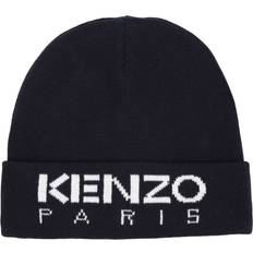 Kenzo Unisex Beanies Kenzo Kids Navy Blue Knitted Beanie Hat Blue 8-12 year