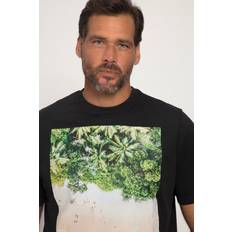 JP1880 JP 1880 Herren große Größen Übergrößen Menswear L-8XL T-Shirt, Halbarm, Foto Print, Rundhals schwarz 815668130-6XL