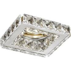 Amarillo Plafones Inspired Lighting Diyas Galaxy GU10 Downlight Cuadrado Empotrable Cromo Pulido, Cristal Plafón