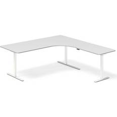 Grå Skrivebord Ergoff hæve-sænkebord højrevendt Skrivebord 200x200cm
