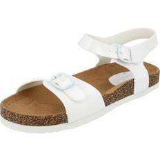 Spot On UK Child, White Girls Synthetic Buckle Fastening Sandals