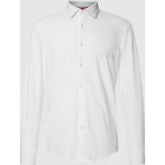 HUGO BOSS Stretch Shirts HUGO BOSS Kenno Longsleeve Shirt - White