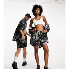 One Size - Unisex Shorts Weekday Unisex – Svarta mönstrade shorts regular fit, del av set, exklusivt hos ASOS-Svart/a