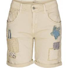 Place du Jour LOLA dame shorts med lapper Beige