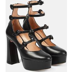 Gianvito Rossi Mary Jane leather platform pumps black