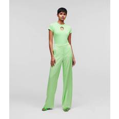 Karl Lagerfeld Monogram Tailored Trousers, Summer Green