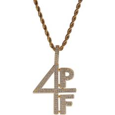 Blue - Men Necklaces Uwin Uwin 4PF Pendant Necklace - Gold/Transparent