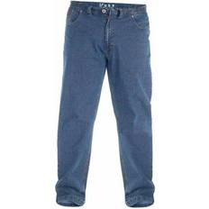 Duke London Mens Kingsize Bailey Elasticated Waist Jeans Blue