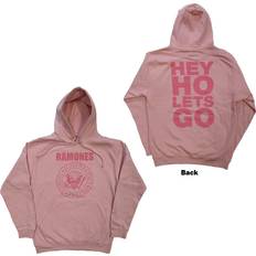Ramones Ramones: Unisex Pullover Hoodie/Pink Hey Ho Seal Back Print XX-Large