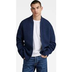 Bleu - Homme Cardigans G-Star Cardigan Zippée Chunky - Bleu