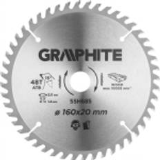 Graphite circular saw blade plunge saw blade, wide, 160 x 1.4 x 2.0 x 20 mm, 48 teeth