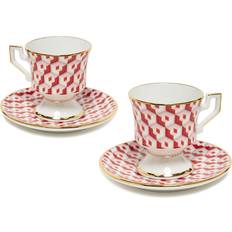 La DoubleJ Espresso Cup Set of 2 Woman Coffee Tea Cubi Rosso