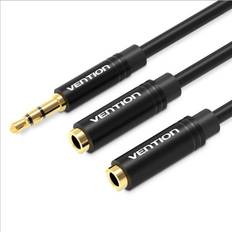 Keshen Splitter Cable 3.5mm Male to 2 Female Jack 3.5mm Mic Splitter Aux iPhone