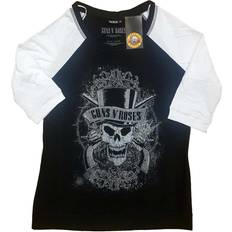 Guns N' Roses Guns N Roses: Guns N' Roses Ladies Raglan T-Shirt/Faded Skull XXXX-Large