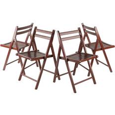 Red Barrel Studio Robin Walnut Carver Chair 32.3" 4pcs