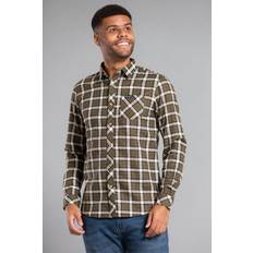 Tokyo Laundry Cotton Long Sleeve Flannel Shirt Khaki