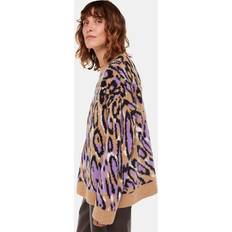 Leopard - Women Jumpers Whistles Waving Leopard Jacquard Jumper, Multicolour