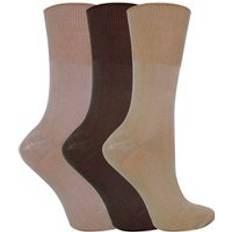 Viscose Socks Sock Snob Pairs Anti Odour Loose Wide Top Elastic Bamboo Brown 4-7