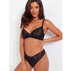 Men Knickers Pour Moi Womens 27306 Manhattan High Leg Brief Black Elastane