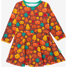 Tigers Dresses Toby Tiger Organic Pumpkin Print Long-Sleeved Skater Dress 3-4y