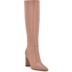 Nine West Pink High Boots Nine West Danee Womens Calf Leather Knee-High Boots