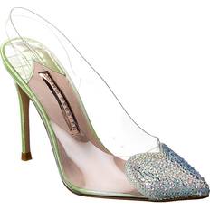 Sophia Webster Amora Vinyl & Croc-Embossed Leather Slingback Pump