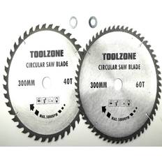 Toolzone TCT Circular Saw Blades 2Pc 300M 40 and 60 Teeth Chop SAW