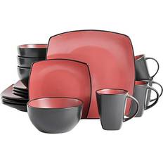 Gibson Soho Lounge Square Reactive Glaze Dinner Set 16