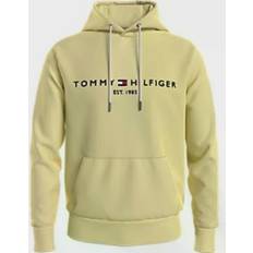 Tommy Hilfiger Yellow Jumpers Tommy Hilfiger Logo Hoody Sweatshirt Yellow
