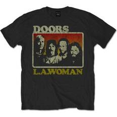 LA Woman Distressed T Shirt - Black