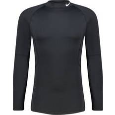 XXS Camisetas Nike Men's Pro Dri-FIT Fitness Mock Neck Long Sleeve Top - Black/White