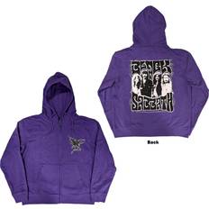 Purple - Unisex Jumpers ROCK OFF Henry Pocket Hoodie - Purple