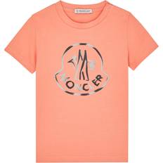 Moncler T-shirts Moncler Kids Logo-print Cotton T-shirt Pink Salmon Months