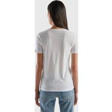 Damen - Lang T-Shirts United Colors of Benetton Damen T-Shirt Pullunder, Weiß Bianco 101