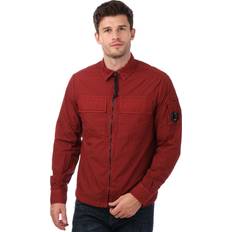 CP COMPANY Tops CP COMPANY Mens Tayon Ziped Shirt in Red