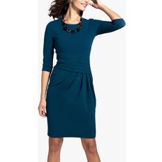 Damen - Türkis Kleider Pleat Waist Dress Teal