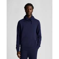 Lyle & Scott Hoodie Jumpers Lyle & Scott Mens Dark Navy Tonal Eagle Pullover Hoodie