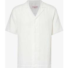 Orlebar Brown Mens White Maitan Short-sleeve Linen Shirt