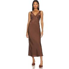 Hihaton mekko - Ruskea Mekot Bardot Emory Lace Slip Dress in Brown. 4, 2, 8, 10, 12