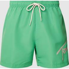 Tommy Hilfiger Green Swimwear Tommy Hilfiger Badehose mit Label-Print in Grün, Größe